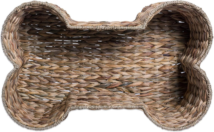 Bone Dry Knochen Form Haustier Spielzeug und Zubehör Aufbewahrungskorb Hyacinth S, Hyacinth S