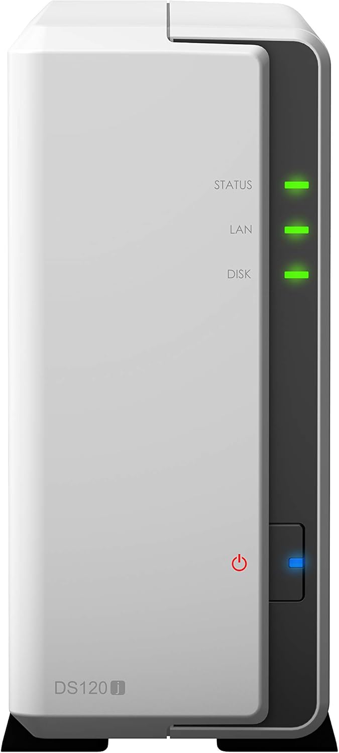 Synology DS120j 2 TB 1 Bay NAS-Lösung | installiert mit 1 x 2 TB Western Digital Red Drive