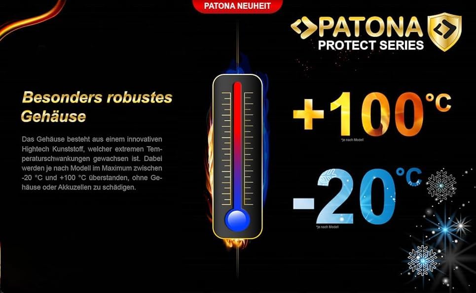 PATONA V1 Protect 2X Akku NP-W126s (1140 mAh) inkl. NTC-Sensor und V1 Gehäuse - mit PD Performance U