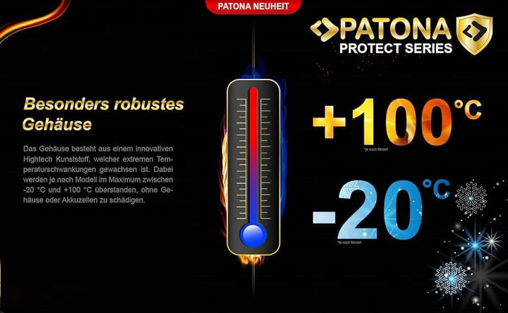 PATONA V1 Protect 2X Akku NP-W126s (1140 mAh) inkl. NTC-Sensor und V1 Gehäuse - mit PD Performance U