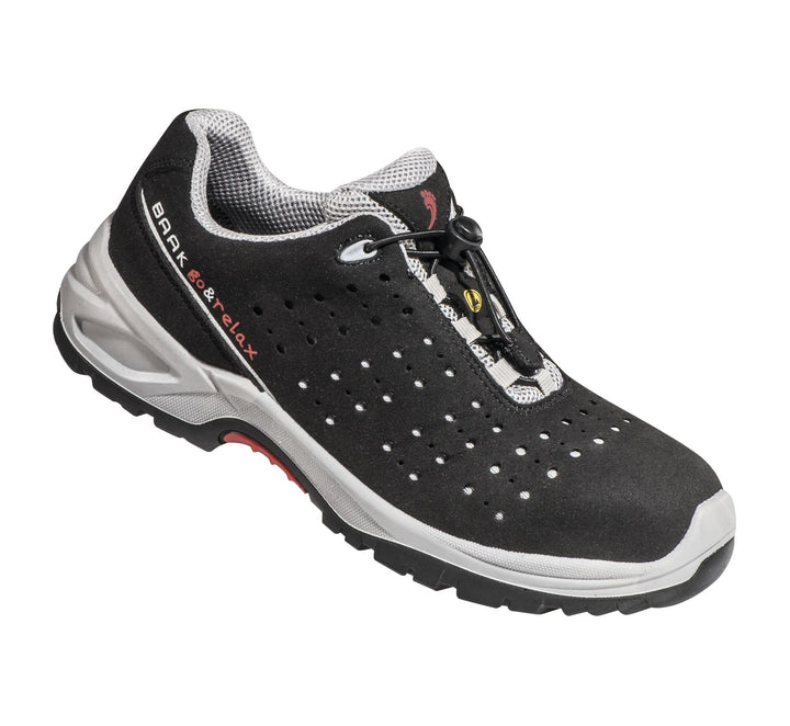 BAAK Sicherheitshalbschuhe S1P "Henk" Industrial Extraweit - Go&amp;Relax. 1 Stück. 48. Schwarz/Weiss. 7