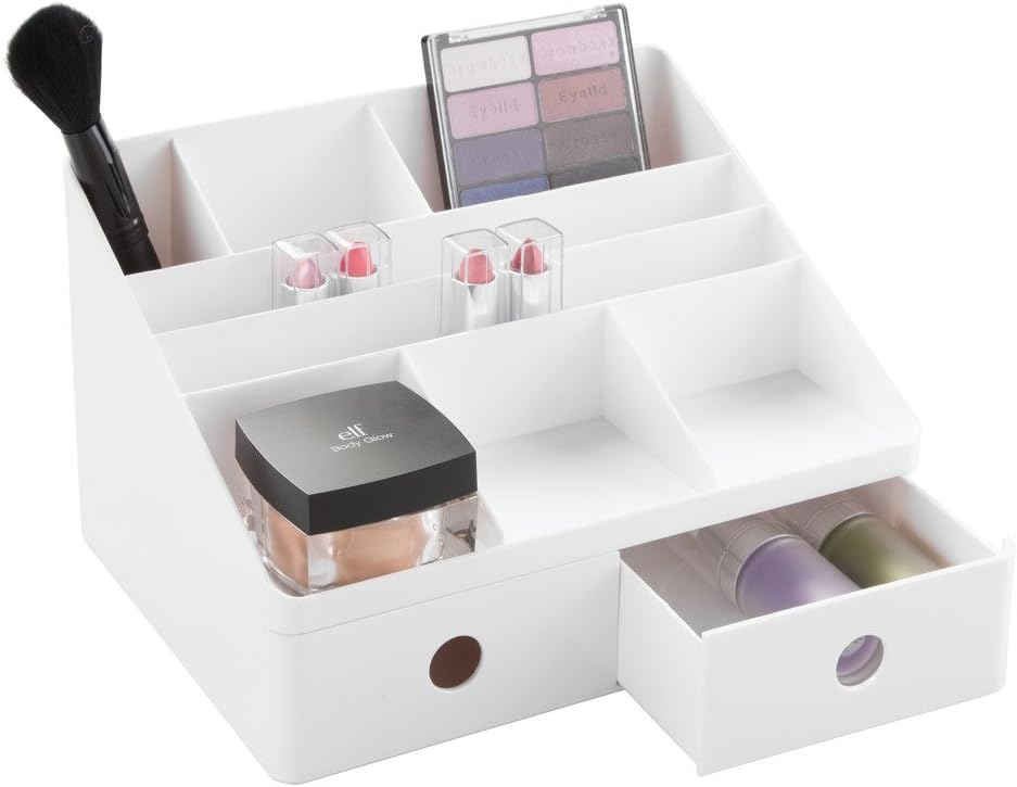 iDesign 42011EU Linus Schreibtisch Organizer mit Schubladen, weiss, Organizer mit Schubladen