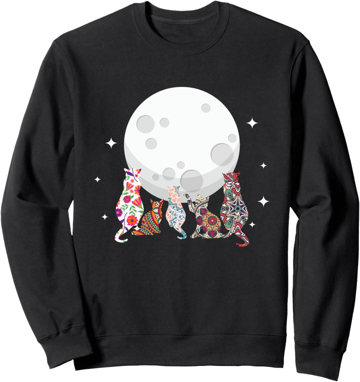 Day of Dead Sugar Cat Cats Skelett Skull Lovers Sweatshirt