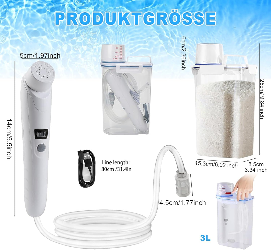 Tragbares bidet Elektrisches Bidet-Reise-Bidet Reise Bidet Handbrause mit 3 L Wassertank für Toilett