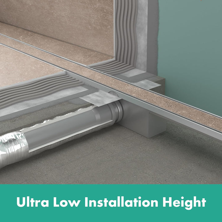 hansgrohe 56169000 RainDrain Compact Duschrinne 900 befliesbar für Flache Installation Komplettset D