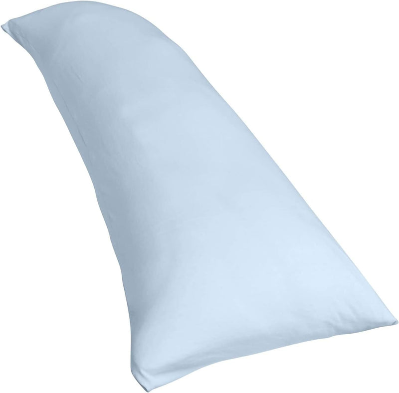 Traumreiter Seitenschläferkissen mit Bezug Baumwolle Bleu,Extra breit & Memory Foam, Visco Dream XL1