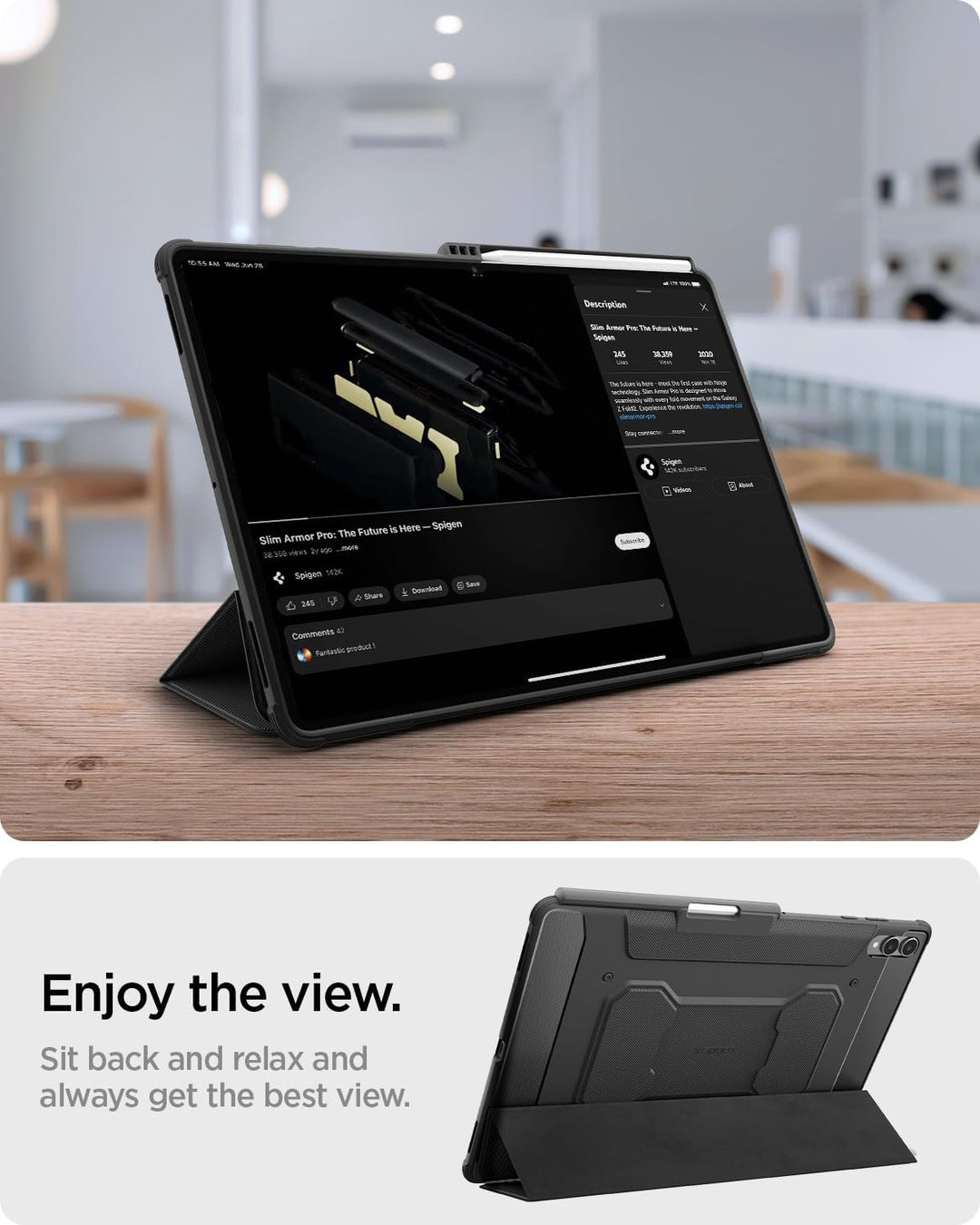 Spigen Rugged Armor Pro Hülle für Galaxy Tab S11 Ultra (2025) | Robuste Hülle mit S Pen Halter, Tri