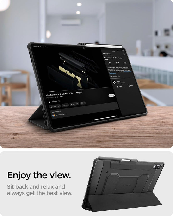 Spigen Rugged Armor Pro Hülle für Galaxy Tab S11 Ultra (2025) | Robuste Hülle mit S Pen Halter, Tri