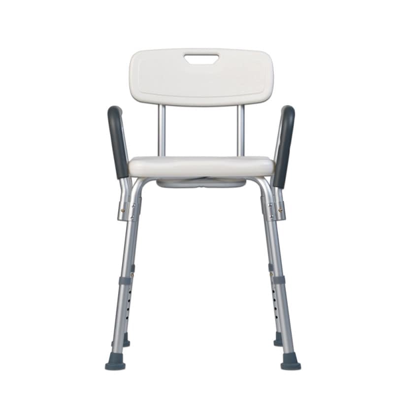 Teqler ® T-135303 Duschstuhl, Badehocker für Pflegebedürftige, Höhenverstellbar 38-45cm Single, Sing