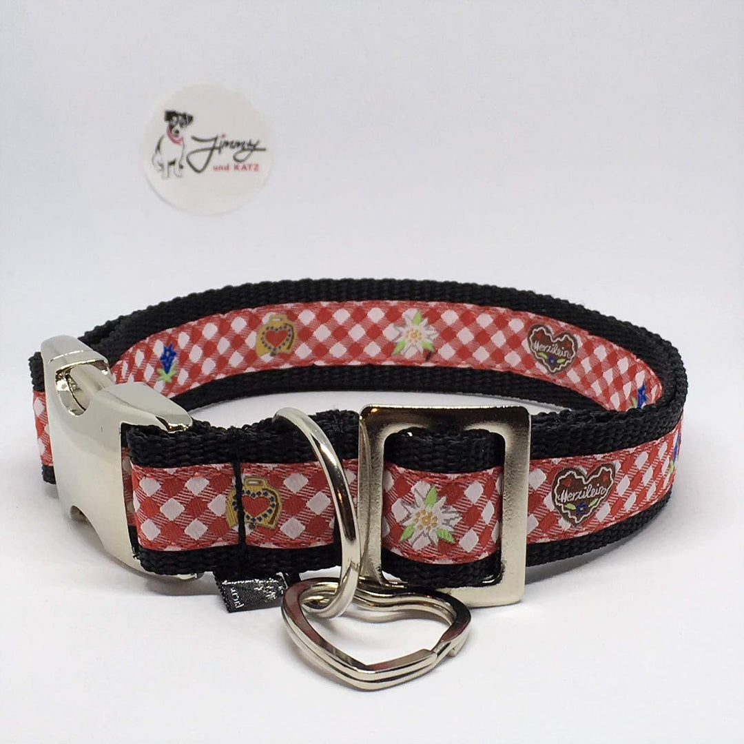 Jimmy und Katz Hundehalsband Tracht 35-58cm x 2,5cm, Tracht
