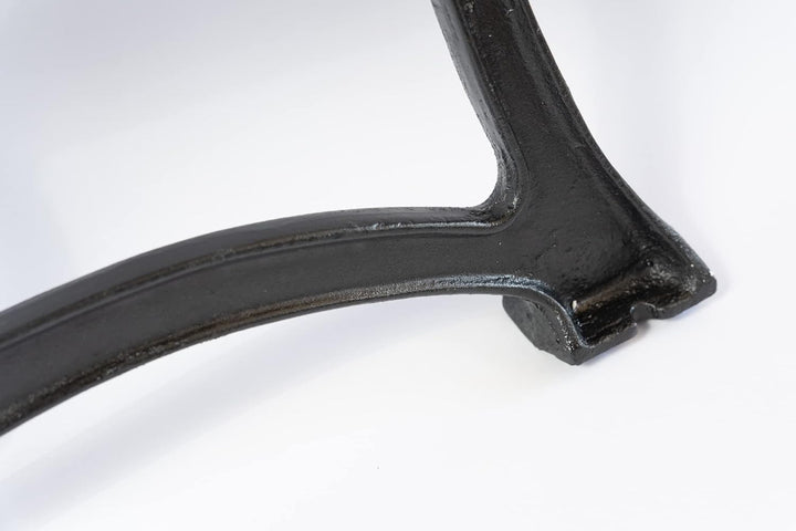 SEZAM Bankfüsse aus Gusseisen Schwarz x 2 Stück, mit Rückenlehne - 56 x 41 x 69 cm, für 5 Holzbankbr