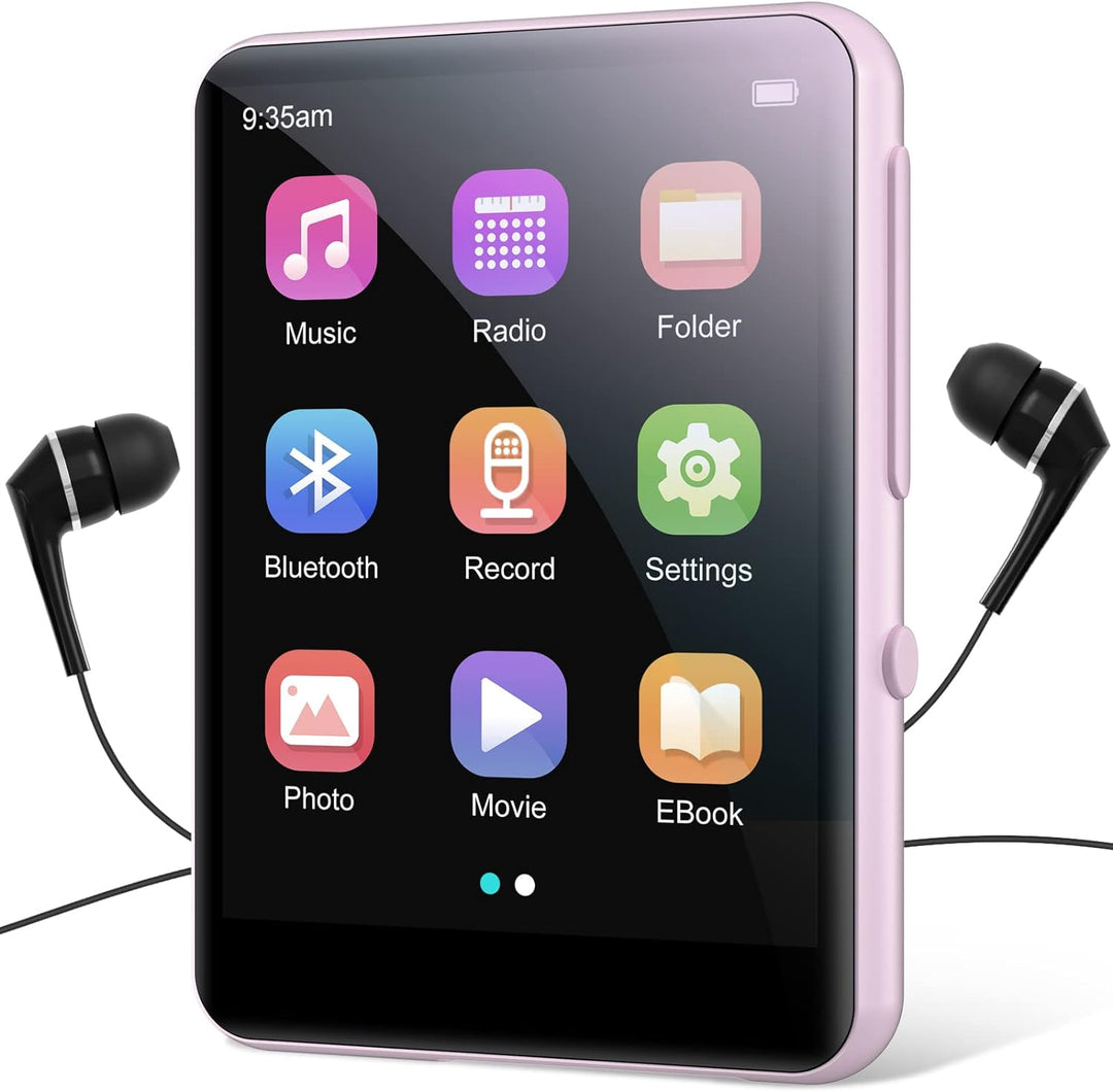 64GB MP3-Player mit Bluetooth 5.0, joliker Tragbarer Digitaler Verlustfreier Musik , 2,4IN Full-Touc