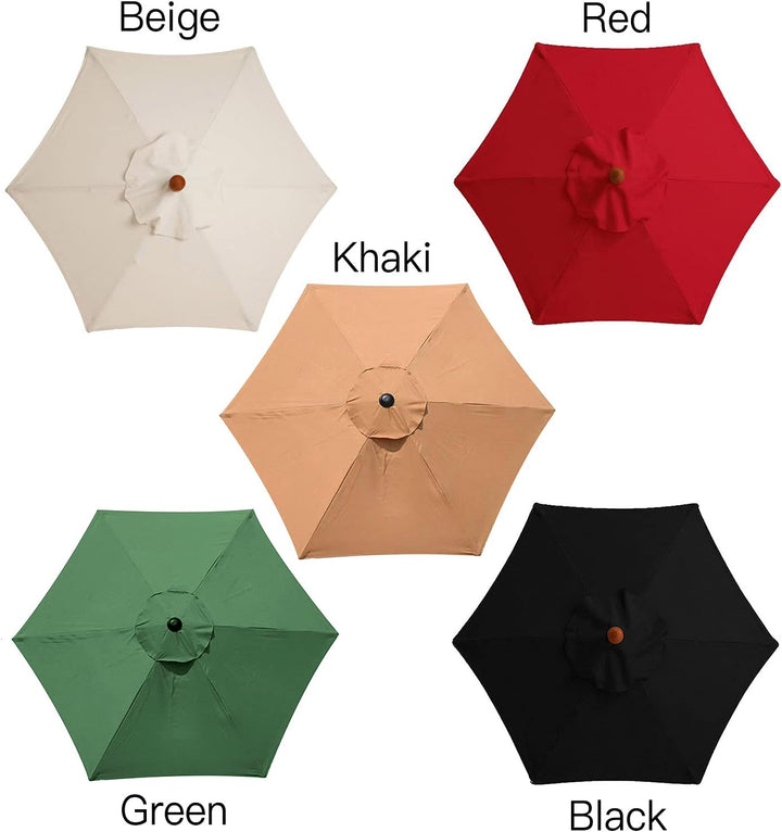 SMLJFO 3 m 6 Rippen Sonnenschirm Ersatz Baldachin Abdeckung Outdoor Markt Tisch Schirm Schirm Baldac