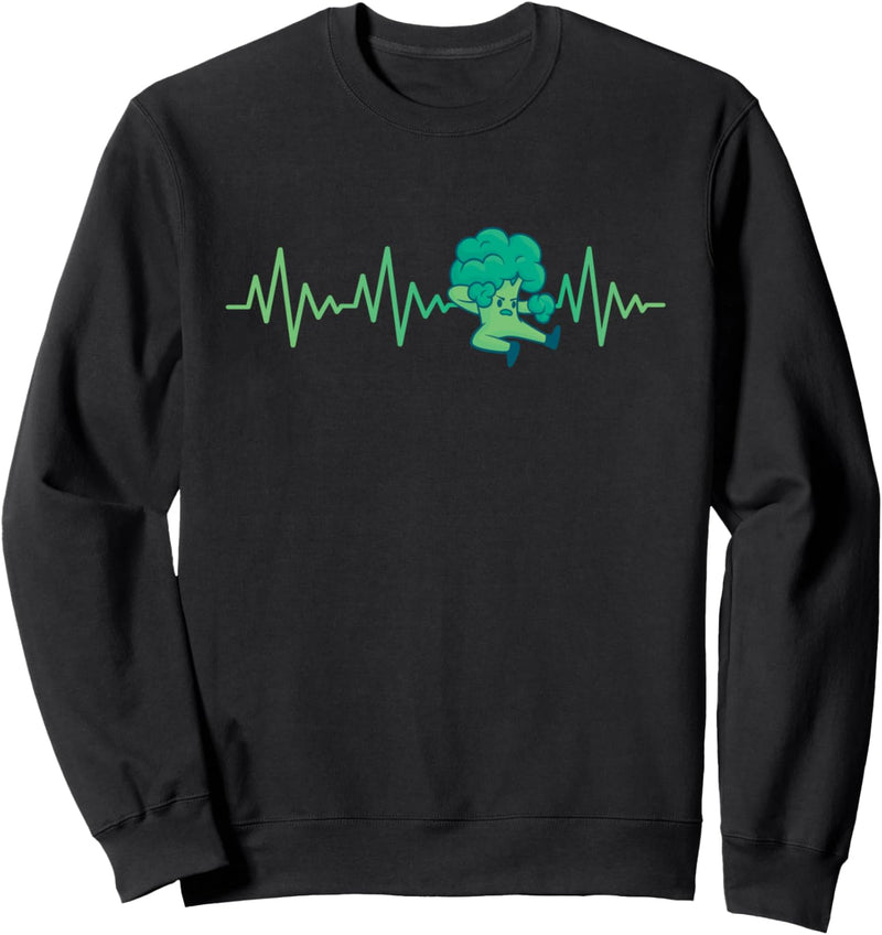 Brokkoli Heartbeat Garten Gärtner Vegetarier Sweatshirt