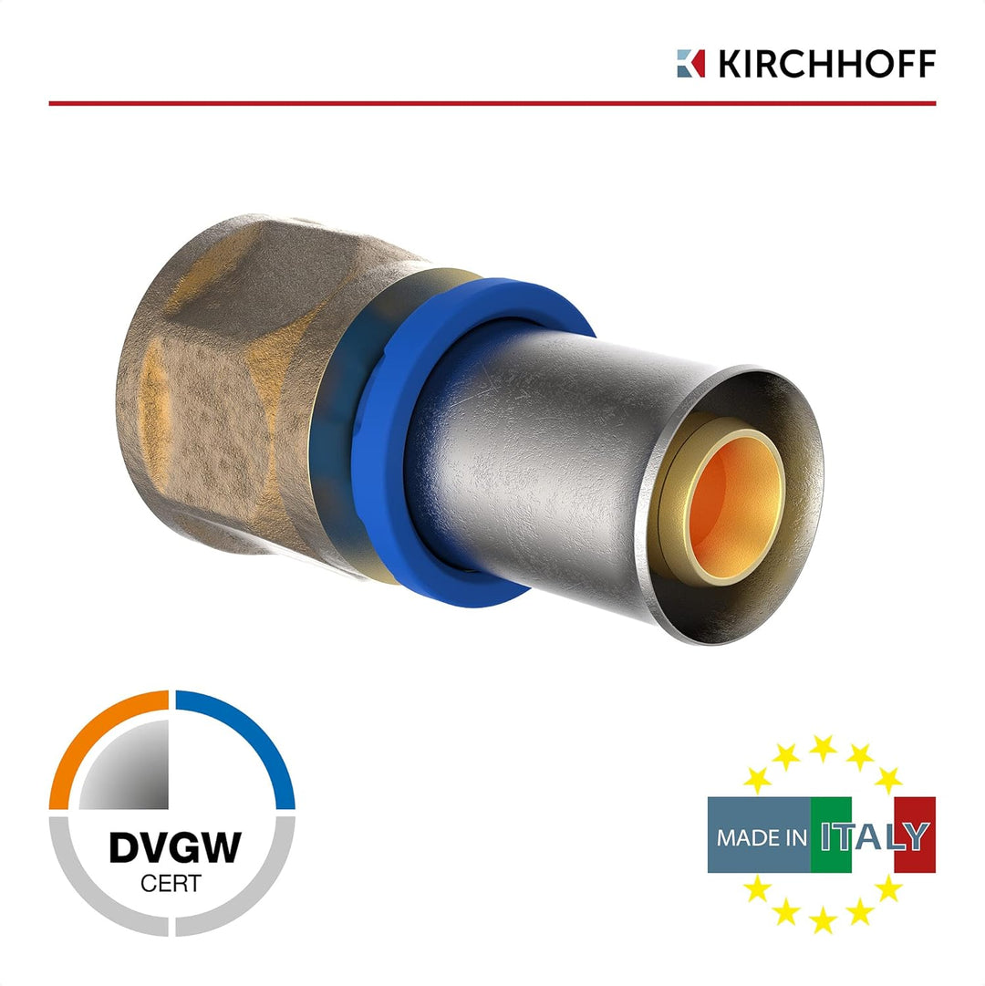 KIRCHHOFF | MSVR Rohr | 5er Set | Pressfitting 20 mm x 1/2" | Aluverbundrohr | für Heizung | Fussbod