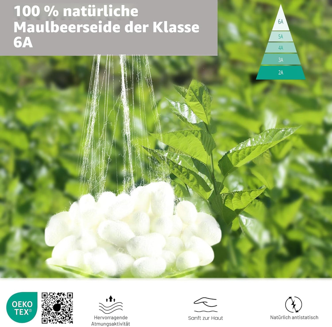townssilk Beidseitig 100% 19mm Pure Maulbeerseide Kissenbezug für Haar und Haut Gesundheit, 1 Stück