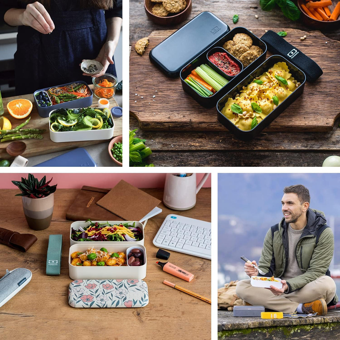 monbento - Bento Box MB Original Jungle mit Fächern Made in France - 2 Tier Auslaufsicher Lunch Box