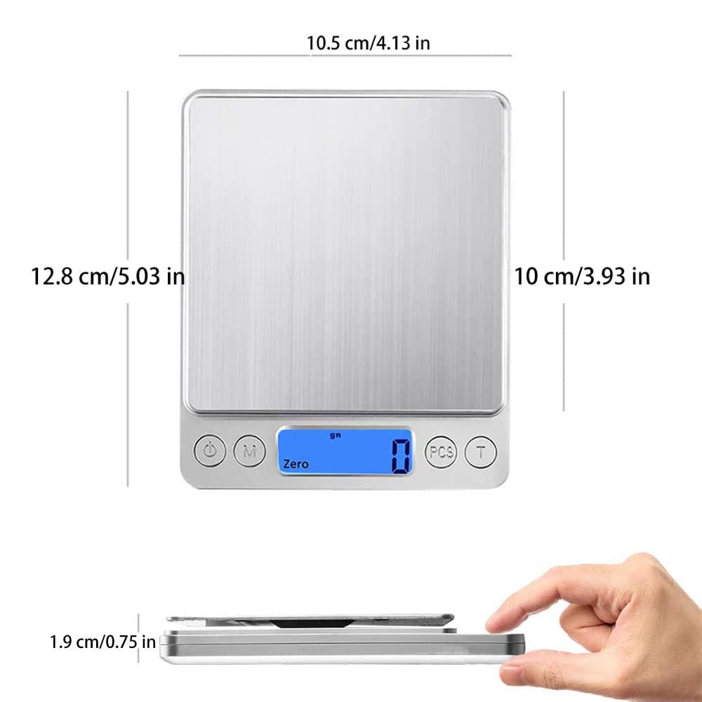 Edelstahl Waage Küche, Mini Digitale Taschenwaage, Edelstahl Cuisine Waage, Elektronische Edelstahl