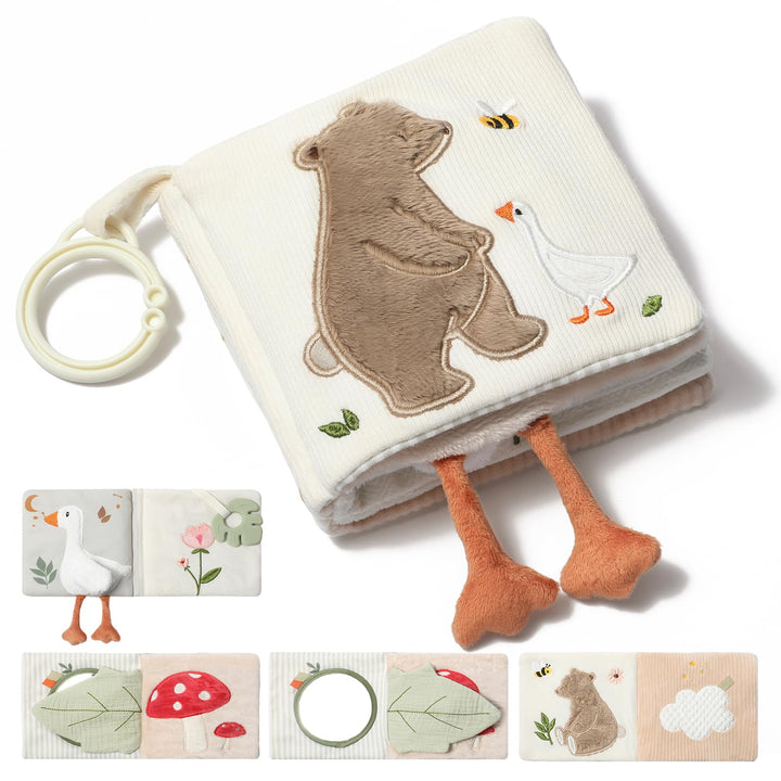 let's make Baby Sensorisches Stoffbuch Baby Spielzeug ab 0 3 6 12 Monate - Interaktive Fühlbuch Knis