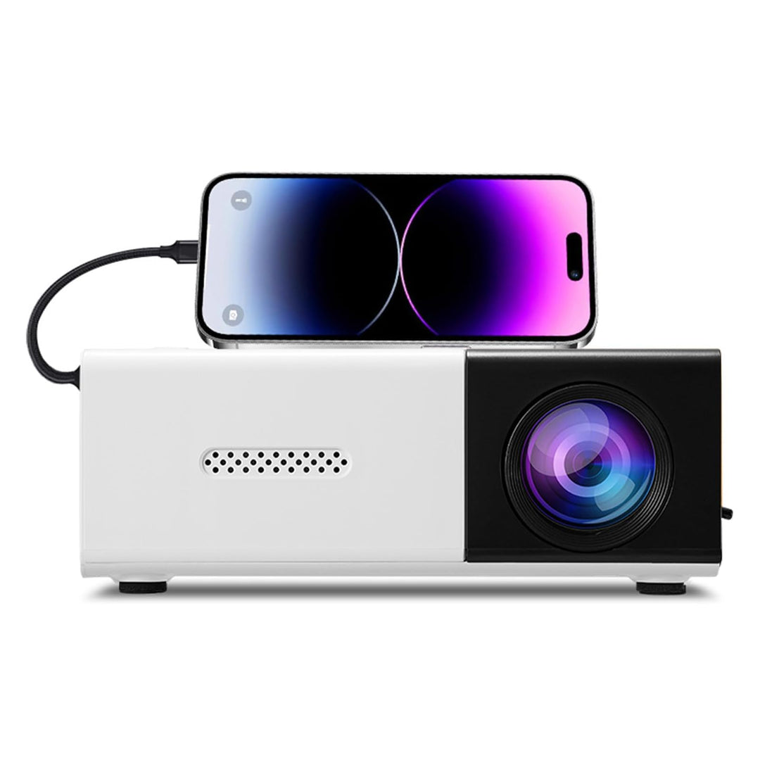 Projector, 1080p HD Tragbarer Filmprojektor, Smart Home Projector mit HDMI, USB, 3.5 Sound -Schnitts