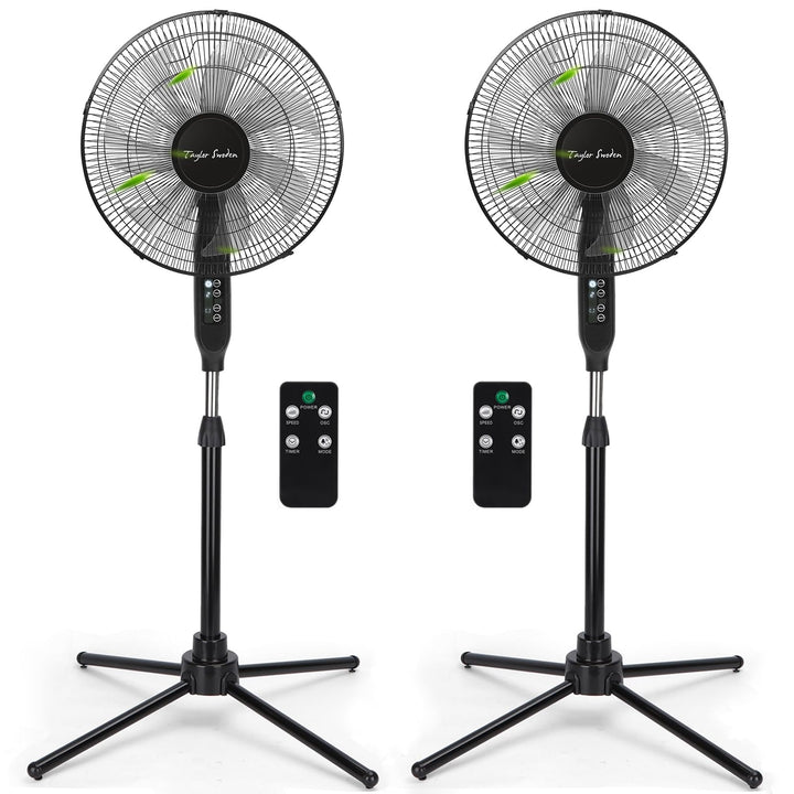 Taylor Swoden Standventilator mit Fernbedienung, 9h Timer, 7-Flügel, 50W Stark Ventilator Leise, 3 M