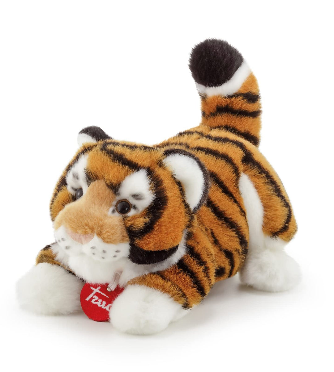 trudi 27136 Klassik Plüschtier Tiger Bruce ca. 19 cm, Grösse S, hochwertiges Stofftier mit weichen M