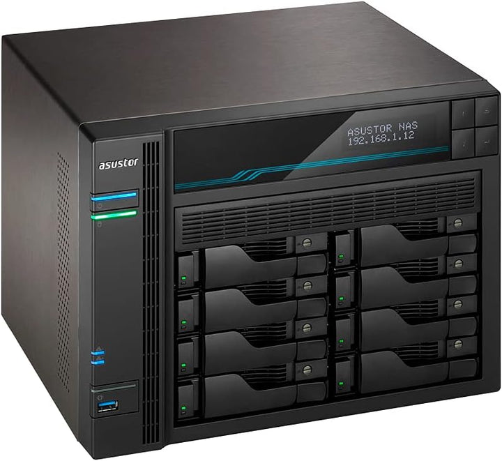 Asustor AS6510T 10 BAHIAS Atom C3538 Quad CORE DENVERTON 2.1GHZ 8GB 2x2.5GBE 2x10GBE RAID 0,1 JBOD S