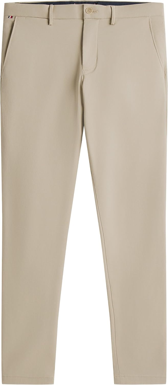 Tommy Hilfiger Herren Hose Core Bleecker 1985 Pima Cotton Chino 28W / 30L Beige (Batique Khaki), 28W