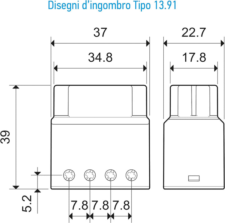 Finder 139182300000PAS Elektronischer Stromstossschalter, zur Montage in Unterputzdosen, 230 VAC, 1 