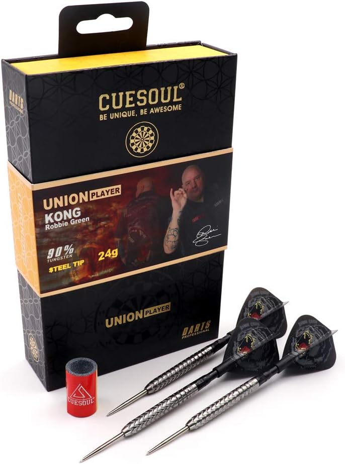CUESOUL 22g / 24g / 23g 90% Wolframstahl Dart Set Serie Silber-2 24g, Silber-2 24g