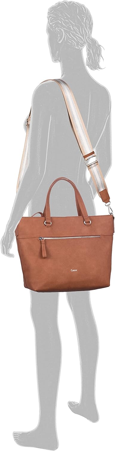 Gabor bags Silvia Damen Shopper Umhängetasche Reissverschluss Gross Braun