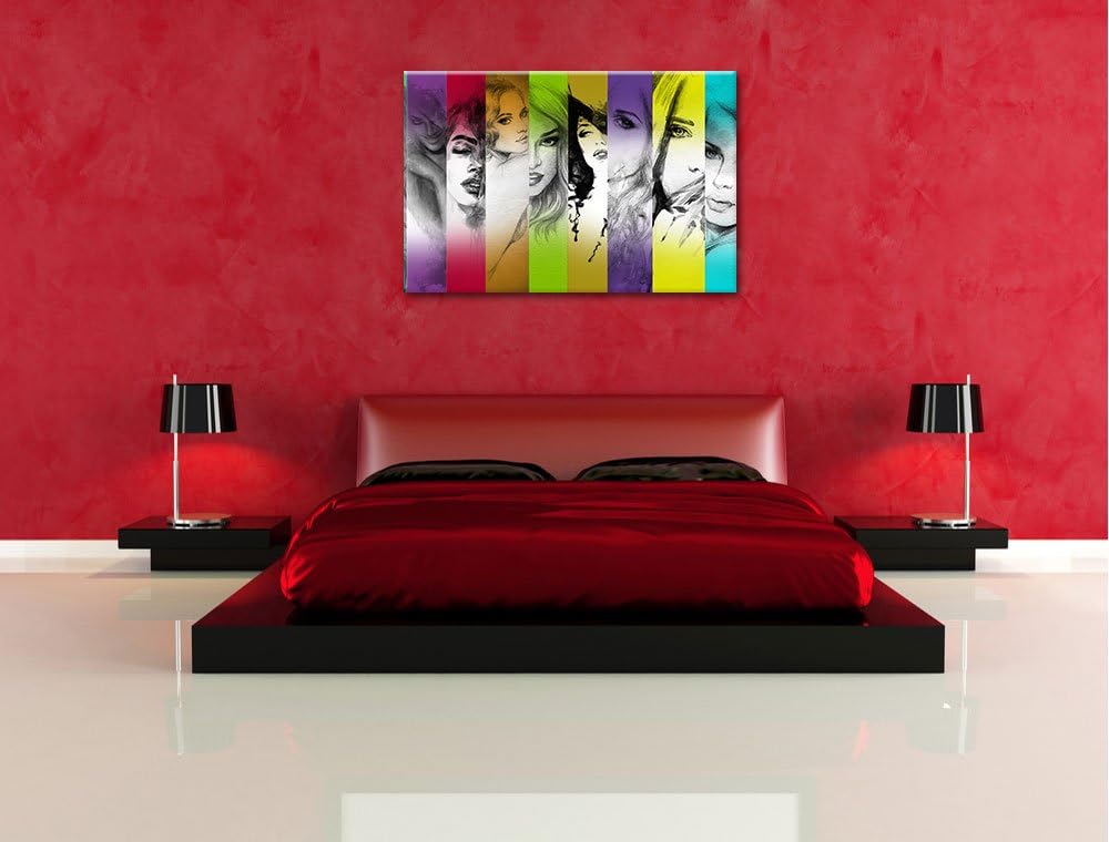 die vielen Geischter der Frau schwarz/weiss Format: 100x70 auf Leinwand, XXL riesige Bilder fertig g