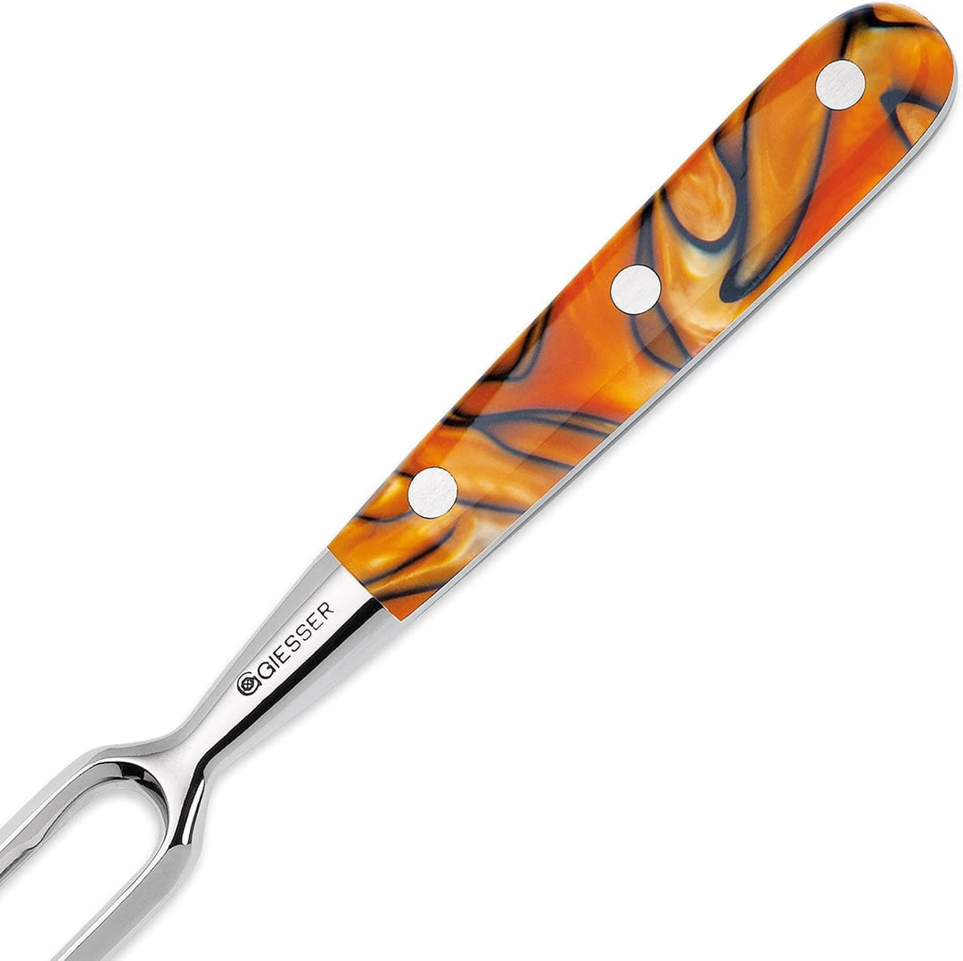 Giesser seit 1776 - Made in Germany - Tranchiergabel 21 cm Spicy Orange, PremiumCut Fork No 1, Fleis