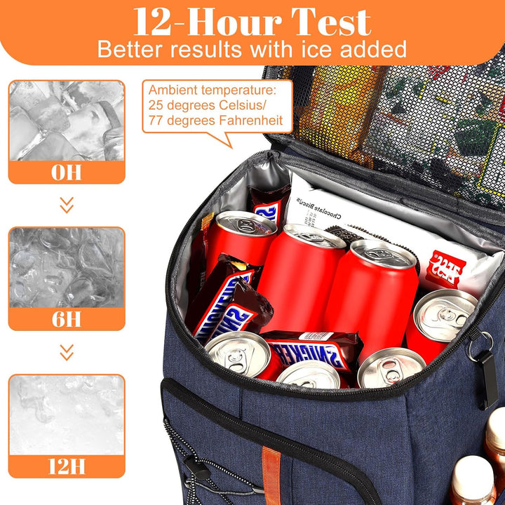 Kühltasche 28 L, Kühlrucksack, Grosser Kühlrucksack Gross, Kühltasche Faltbar Geeignet für Reisen, S