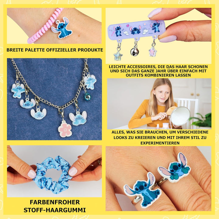 Get Trend Disney Stitch Adventskalender 2025 Mädchen, mit Haarschmuck & Schmuck, Weihnachts Countdow