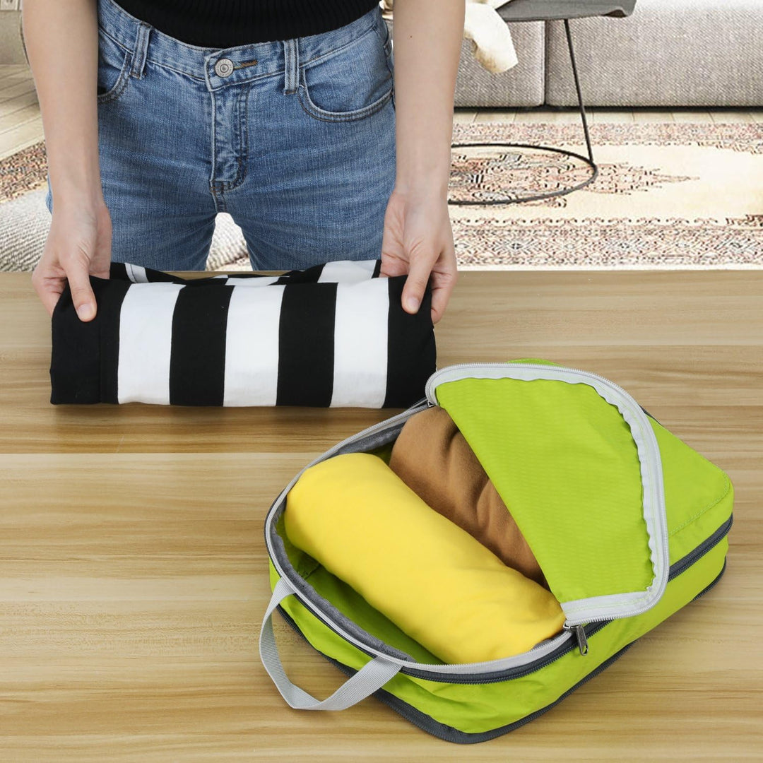 Compression Packing Cubes 3/4er Set, Gonex Kleidertaschen 4-teilig Verpackungswürfel, Kleidertaschen