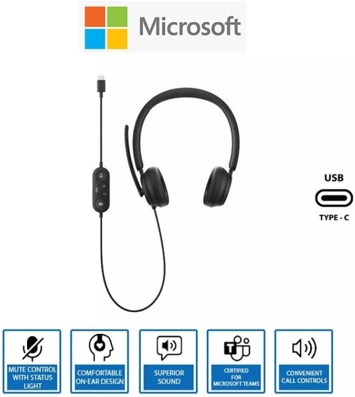 Microsoft Modernes USB-C Headset BtoBCasque filaire MS Modern USB-C