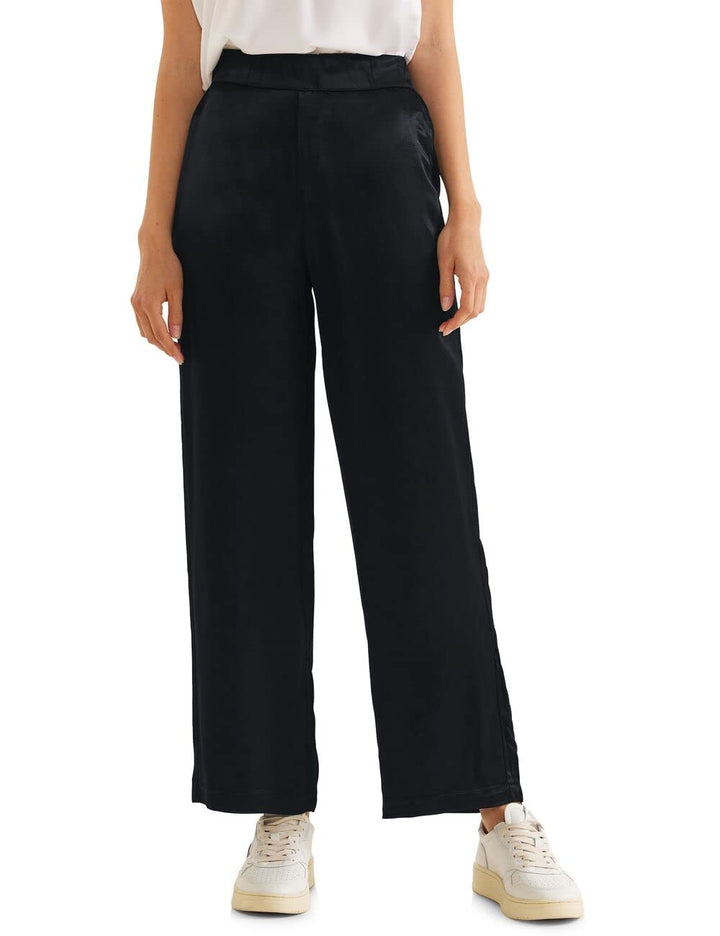 Street One Damen Satinhose 38W / 32L Schwarz, 38W / 32L Schwarz