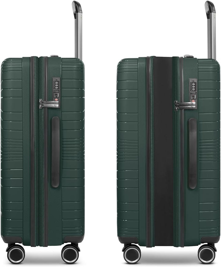 Franky Dallas 3.0 Hartschalen-Trolley mit 4 Rollen Koffer Set 3 Teilig | Ausgestattet mit TSA-Schlos