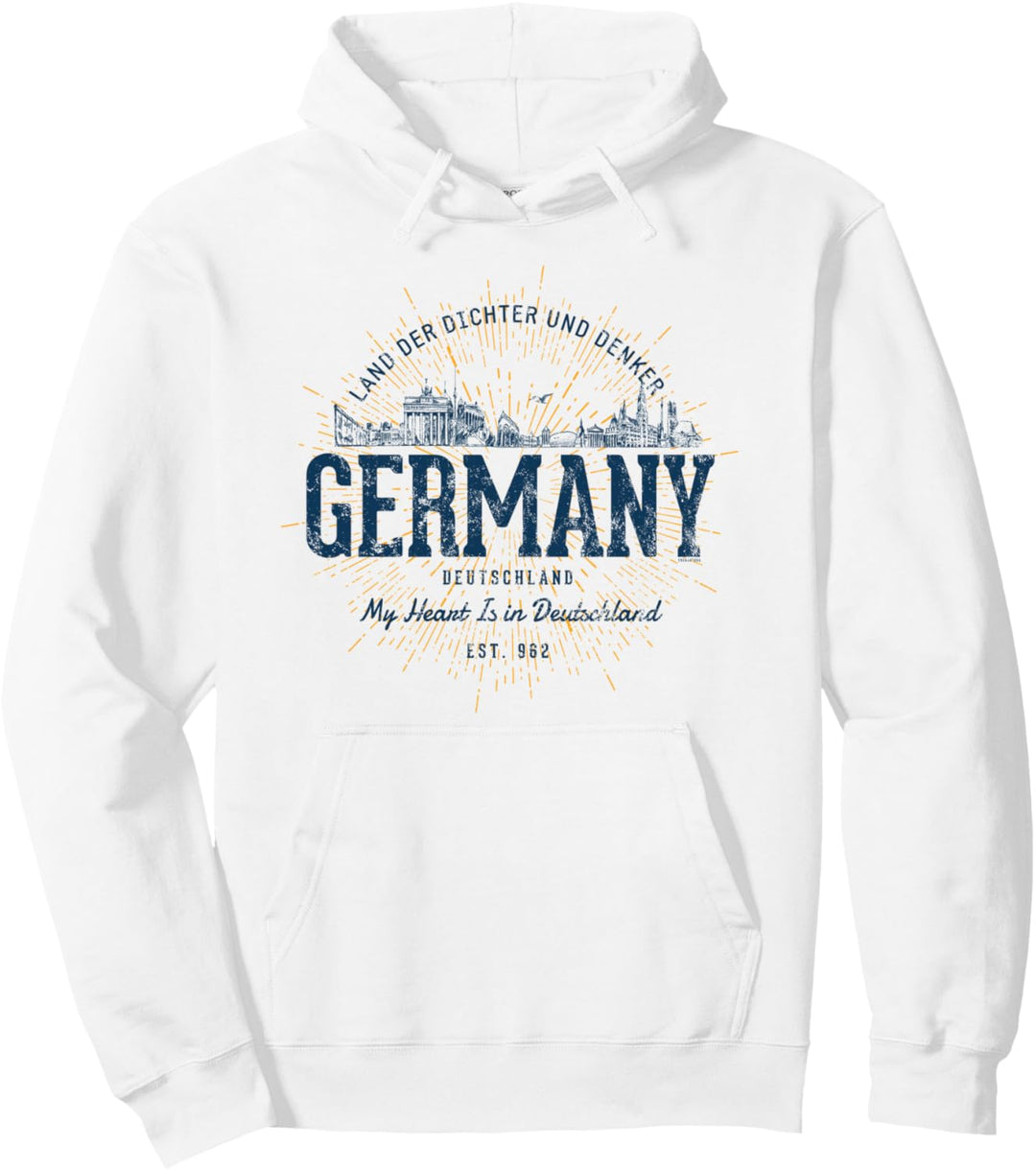 Germany Retro Style Vintage Deutschland Pullover Hoodie