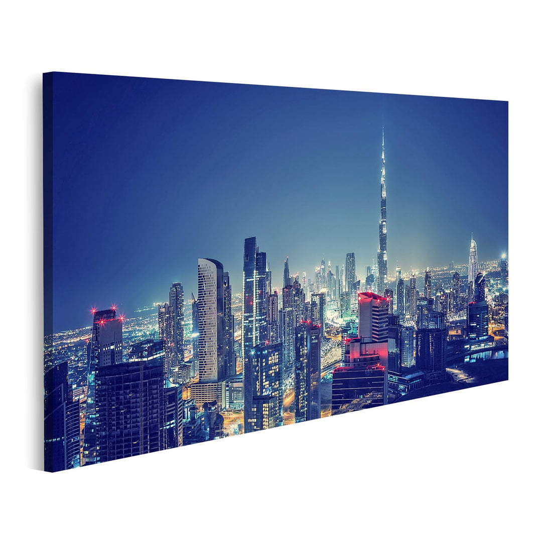 islandburner Bild auf Leinwand Schöne Dubai Stadtbild Vogelperspektive Panorama Landschaft Vereinigt
