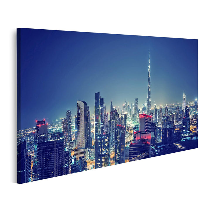 islandburner Bild auf Leinwand Schöne Dubai Stadtbild Vogelperspektive Panorama Landschaft Vereinigt
