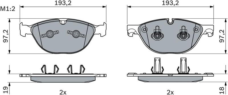 Bosch Bremsklötze Bremsbeläge Bremsbelagsatz 0 986 494 955