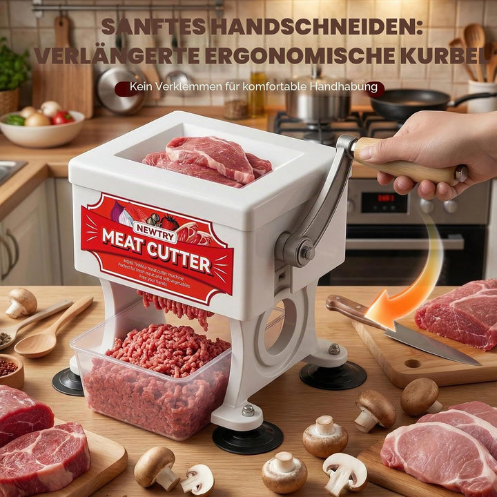NEWTRY Manuelle Fleischschneidemaschine zum Schneiden, Zerteilen und Würfeln von knochenloses Fleisc