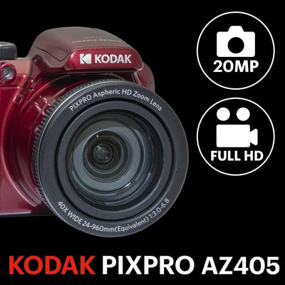 KODAK Pixpro Astro Zoom AZ405 – Digitalkamera Bridge Zoom, X40 Zoom, 24 mm Weitwinkel, 20 Megapixel,