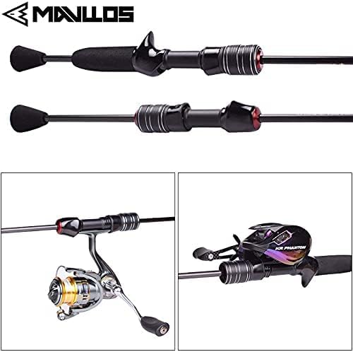 Mavllos Delicacy 1.8m 0.6-8g UL Angelrute Baitcast Spinnrute Ultraleichte Kohlefaser Hohl + Solide 2
