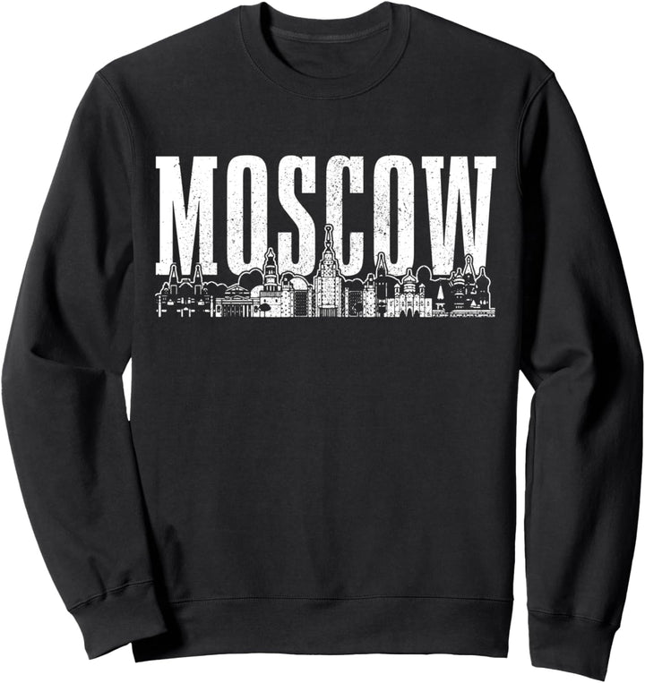 Moskau Skyline Russland Vintage Russisch Sweatshirt