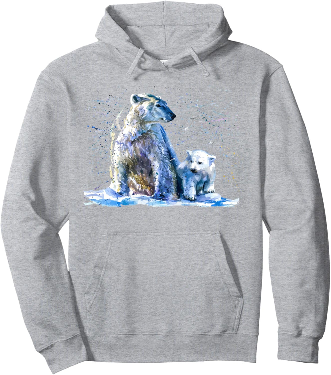 Eisbär, handbemalter Eisbär Pullover Hoodie