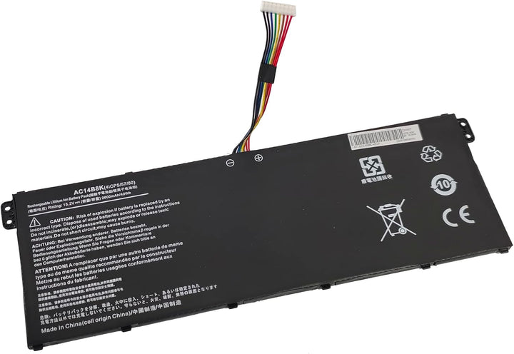 FengWings® AC14B3K AC14B8K 2600mAh 15.2V Akku Kompatibel mit Acer Aspire R5-471T R7-372T ES1-131 ES1