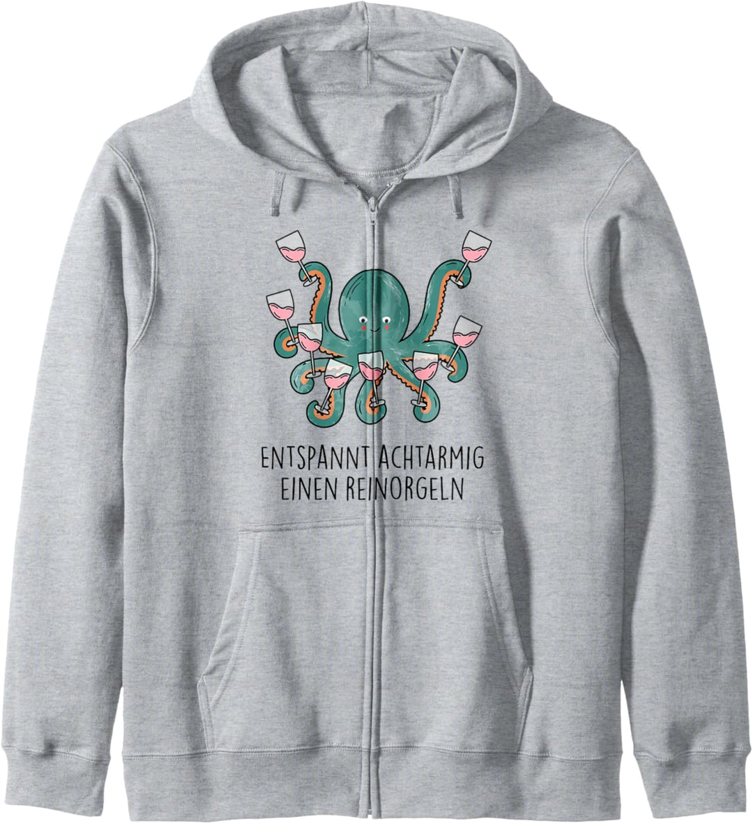 Entspannt achtarmig einen reinorgeln 2. Tintenfisch Wein Fun Kapuzenjacke